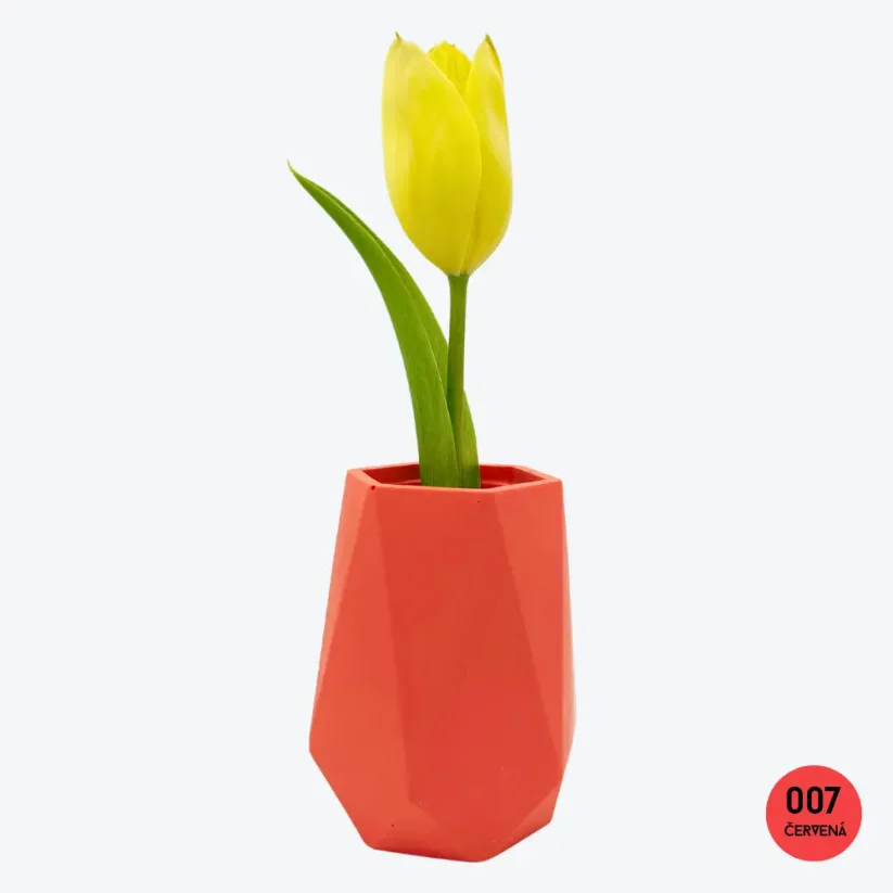 Designová betonová váza, Wundt - Barva: Lososová (005)