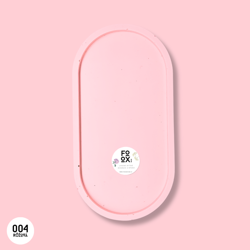 Designový podnos, Burh (Lásky čas) - Barva: Růžová (004)