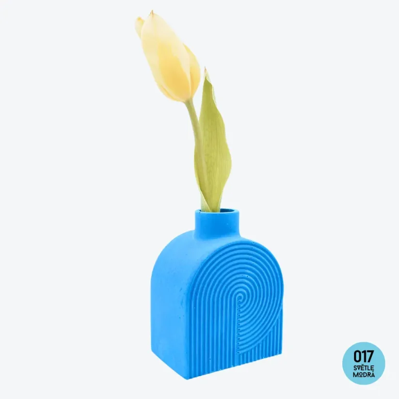 Designová betonová váza, Ebbing - Barva: Modrá (018)